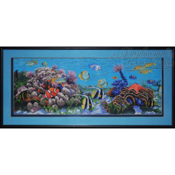 Картина вишита бісером Барвиста Вишиванка  Підводний світ 104х49 (АА012ан9234)