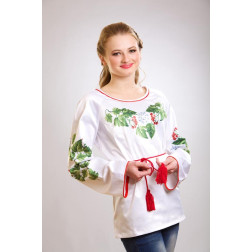 Пошита жіночої блузка-вишиванка Цвіт калини для вишивки бісером і нитками (БЖ016кБ5002)