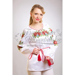 Набір бісеру Preciosa для вишивки бісером до заготовки жіночої блузки – вишиванки Вишукані троянди, незабудки (БЖ020пБннннb)