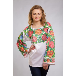 Пошита жіночої блузка-вишиванка Вишукана. Буковинська для вишивки бісером і нитками (БЖ030кБ4603)