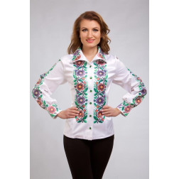 Пошита жіночої блузка-вишиванка Буковинська сучасна для вишивки бісером і нитками (БЖ099кБ4610)