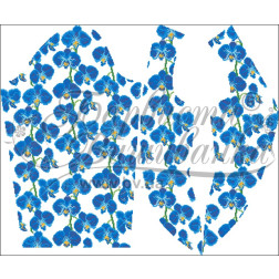 Набір бісеру Preciosa для вишивки бісером до заготовки жіночої блузки – вишиванки Сині орхідеї (БЖ183пБннннb)