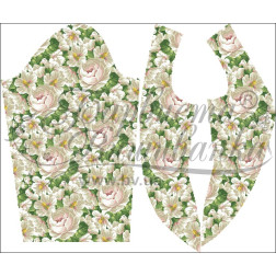 Набір бісеру Preciosa для вишивки бісером до заготовки жіночої блузки – вишиванки Білі мальви і троянди (БЖ190пБннннb)