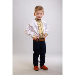 Пошита дитяча сорочка-вишиванка Жито для вишивки бісером і нитками (СД019кБ3201)