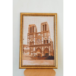 Картина вишита бісером Барвиста Вишиванка  Найвеличніший Собор Франції (сепія) 46х68 (МТ012ан3961)