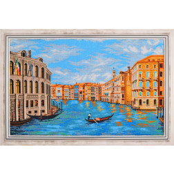 Картина вишита бісером Барвиста Вишиванка Місто на воді (Венеція, Італія) 76х51 (МТ021ан6842)
