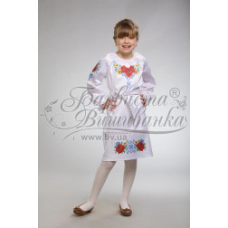 Набір бісеру Preciosa для вишивки бісером до заготовки дитячого плаття – вишиванки на 9-12 років Маки орнамент (ПД003пБ40ннb)