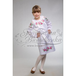 Набір бісеру Preciosa для вишивки бісером до заготовки дитячого плаття – вишиванки на 9-12 років Троянди (ПД009пБ40ннb)