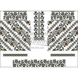 Набір ниток DMC для вишивки хрестиком до заготовки дитячого плаття – вишиванки на 9-12 років Сокальська братки ПД059пБ40ннh