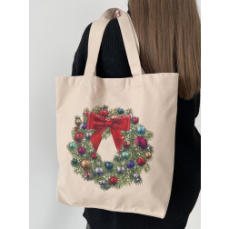 Пошита сумка-шопер Різдв`яний вінок (СШ004пМ4142)