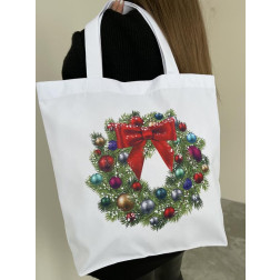 Пошита сумка-шопер Різдв`яний вінок (СШ004пБ4142)