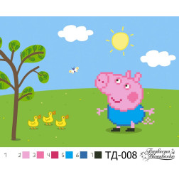 Набір для вишивки бісером Барвиста Вишиванка Джордж (серія: Свинка Пеппа) А5(21х15) (ТД008пн2115k)