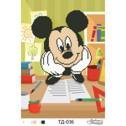 Схема картини Міккі Маус (Серія: Міккі Маус та його друзі) для вишивки бісером на тканині (ТД036пн2130)