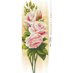 Набір для вишивки бісером Барвиста Вишиванка Ніжні троянди 36х96 (ТК001пн3696k)