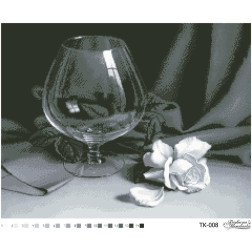 Набір для вишивки бісером Барвиста Вишиванка Келих і троянда 54х42 (ТК008пн5442k)