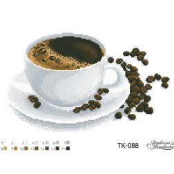 Схема картини Запашна кава для вишивки бісером на габардині (ТК088пн3322)