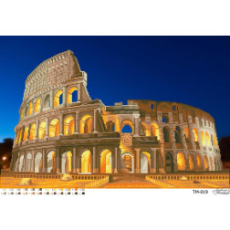 Схема картини Колосальний Колізей (Рим, центр міста) для вишивки бісером на тканині (ТМ019пн6443)