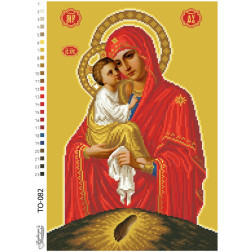 Схема картини Почаївська Ікона Божої Матері для вишивки бісером на тканині (ТО082пн3043)