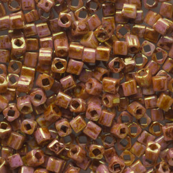 C-01-Y184Cube 1.5mm : HYBRID Luster - Opaque Rose/Gold Topaz (TOHO)