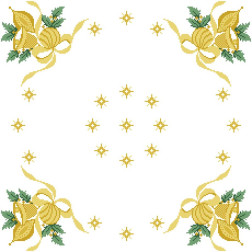 Набір бісеру Preciosa для вишивки бісером до схеми для вишивання Новорічна скатертина Дзвіночки (ТР147пБ5252b)