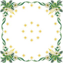 Набір ниток DMC для вишивки хрестиком до схеми для вишивання Новорічна скатертина Різдвяні зіроньки ТР148пБ5252h