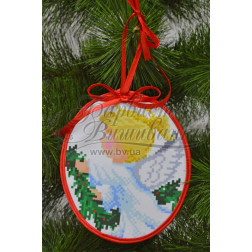 Схема Пошита новорічна іграшка Добрий ангел (серія: Ангелики) для вишивки бісером і нитками на тканині (ТР219аБ1416)