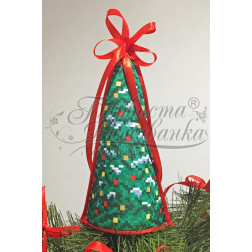 Схема Пошита новорічна верхівка на ялинку Різдвяна ялинка (серія: На передодні свята) для вишивки бісером і нитками на тканині (ТР235аБ1418)