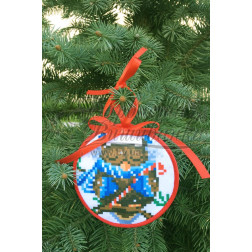 Схема Пошита новорічна іграшка Сонька (серія: Новорічні Сови) для вишивки бісером і нитками на тканині (ТР367аБ1010)
