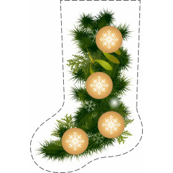 Набір бісеру Preciosa для вишивки бісером до схеми для вишивання Непошитий Новорічний чобіток Дивовижний настрій. (ТР629пБ2335b)