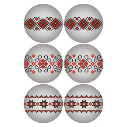 Непошиті новорічні іграшки для вишивки бісером і нитками на габардині. Українські візерунки (ТР680пн2334)