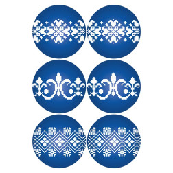 Непошиті новорічні іграшки для вишивки бісером і нитками на габардині. Українські візерунки (ТР701пн2334)