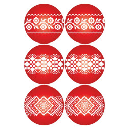 Непошиті новорічні іграшки для вишивки бісером і нитками на габардині. Українські візерунки (ТР707пн2334)