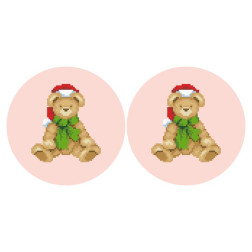 Непошиті новорічні іграшки для вишивки бісером і нитками на габардині. Різдвяний настрій (ТР742пн3718)