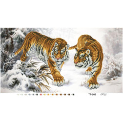 Набір бісеру Preciosa для вишивки бісером до схеми для вишивання Уссурійські тигри (ТТ005пн6535b)