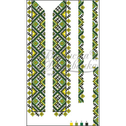 Набір ниток DMC для вишивки хрестиком до заготовки дитячої вставки – вишиванки на 6-12 років Жито (ВД013пБннннh)