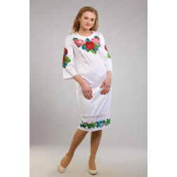 Плаття-вишиванка жіноче вишите бісером (ЖП008кБ5204)