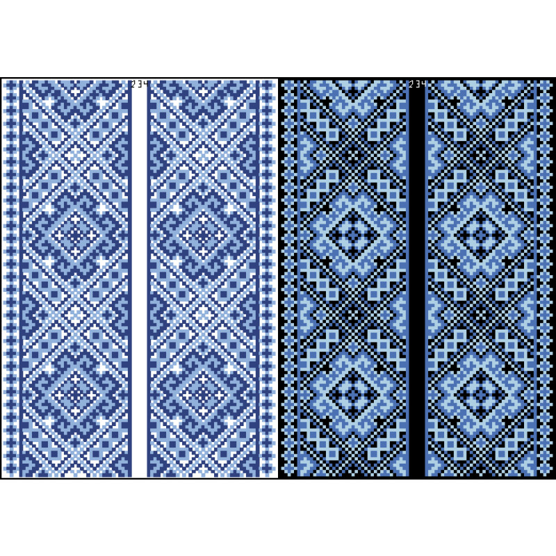 Рисунок-схема для вышивания на водорастворимом флизелине Каролинка, 20x29 см, арт. КФО-4017