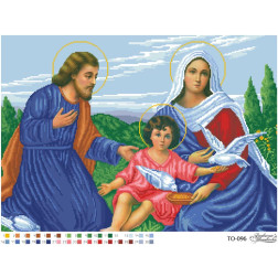 Схема картины Святое Семейство для вышивки бисером на ткани (ТО096пн6043)