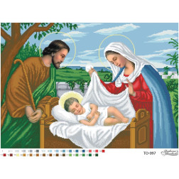 Схема картины Святое Семейство для вышивки бисером на ткани (ТО097пн6043)